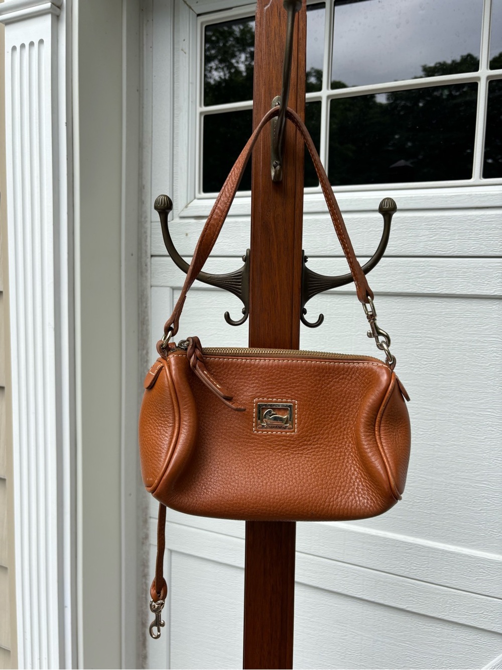 Dooney & Bourke Brown Mini Leather Barrel Shoulder Bag